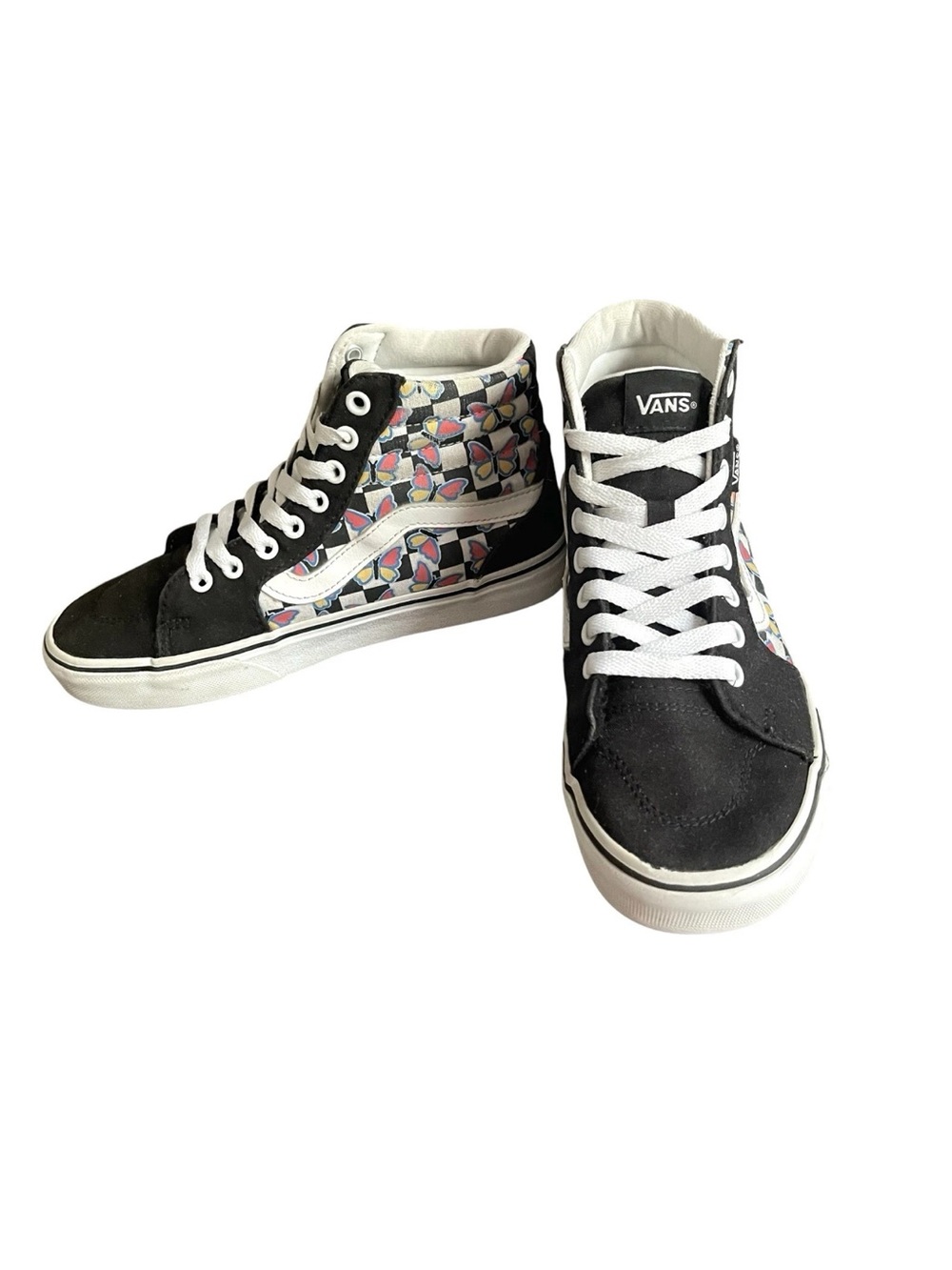 Vans Filmore Hi Checkerboard Butterfly Hi Top Sneaker Skate Shoe Woman Size 7